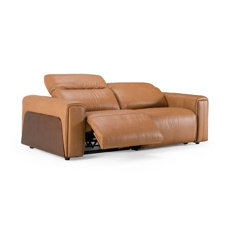 Sandstone Modern Brown Leather Sofa Set with Electric Recliners – VIG Furniture - sold by Home Elegance USA
