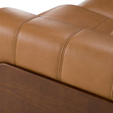 Sandstone - Modern Brown Leather Sofa w/ 2 Electric Recliners - View Image 1