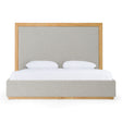 Eastern King Santa Barbara - Modern Grey Fabric + Natural Bed