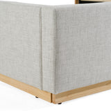 Eastern King Santa Barbara - Modern Grey Fabric + Natural Bed