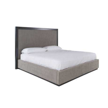Queen Santa Barbara - Modern Grey Fabric + Grey Wash Bed