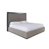 Eastern King Santa Barbara + Santa Monica - Modern Grey Fabric + Grey Wash Bedroom Set