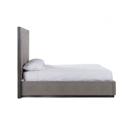 Queen Santa Barbara - Modern Grey Fabric + Grey Wash Bed