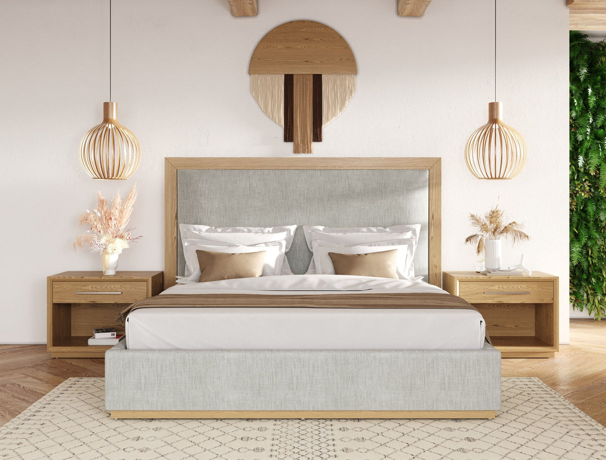 Eastern King Santa Monica - Modern Natural Oak Bedroom Set