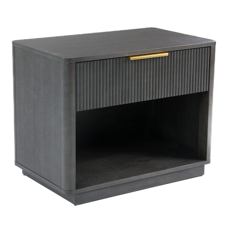 Queen Santa Barbara + Santa Monica - Modern Grey Fabric + Grey Wash Bedroom Set