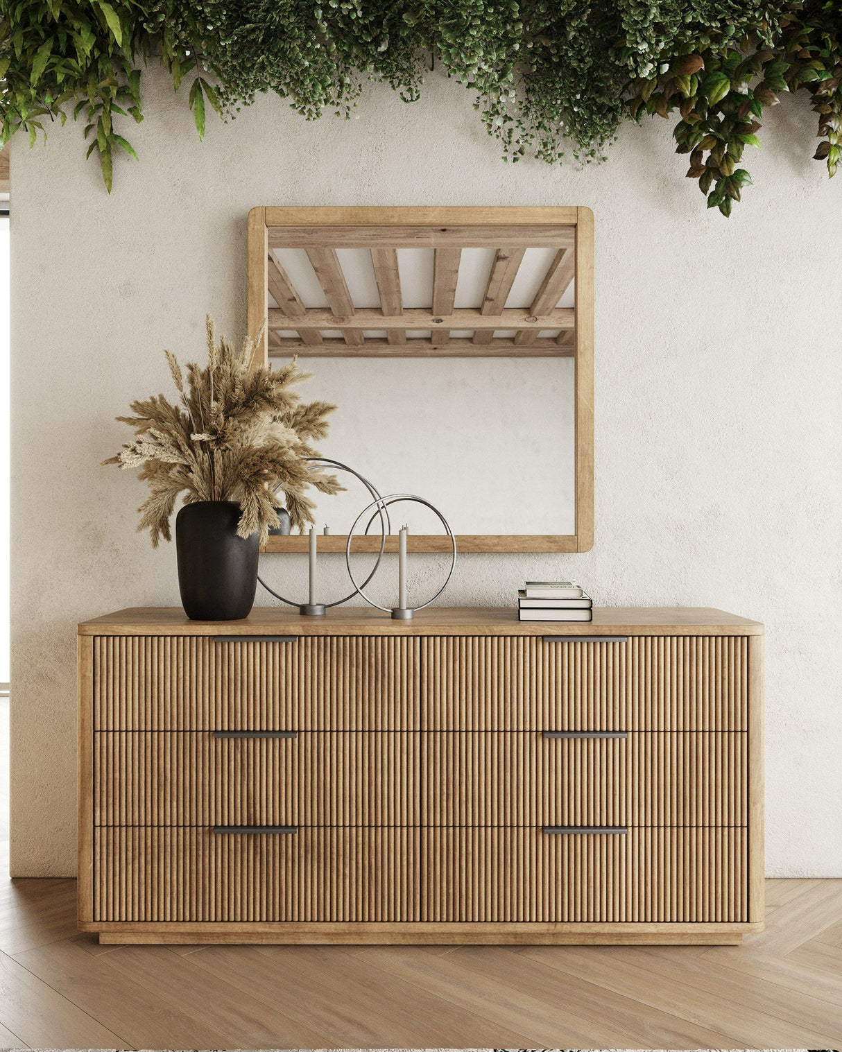 Eastern King Santa Monica - Modern Natural Oak Bedroom Set