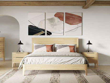 Eastern King Seattle - Modern Natural Oak Bedroom Set