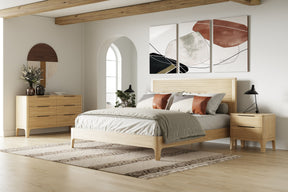 Queen Seattle - Modern Natural Oak Bedroom Set - View Image 1