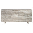 Sereno Buffet Silver Travertine 329132 Bernhardt Closed Front View