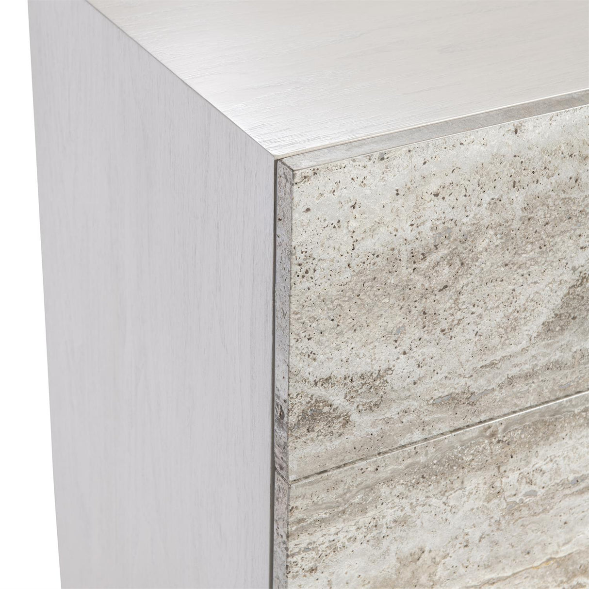 Sereno Buffet Silver Travertine 329132 Bernhardt Corner Detail