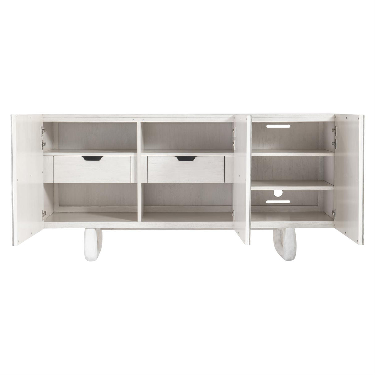 Sereno Buffet Textured Metal Fuso 329136 - Bernhardt - front open