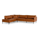 Divani Casa Sherry Modern Cognac Laf Chaise Leather Sectional Sofa Vgkkkf.1061Z-Cgn-Laf-Sect