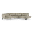 Divani Casa Sherry - Modern Grey Leather Right Facing Sectional Sofa