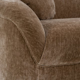 Sheth - Modern Brown Fabric Curved Sectional Sofa - View Image 1