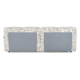 Eastern King Shiloh - Modern Off-White + Black Fabric Bed - View Image 1