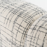 Eastern King Shiloh - Modern Off-White + Black Fabric Bed - View Image 1