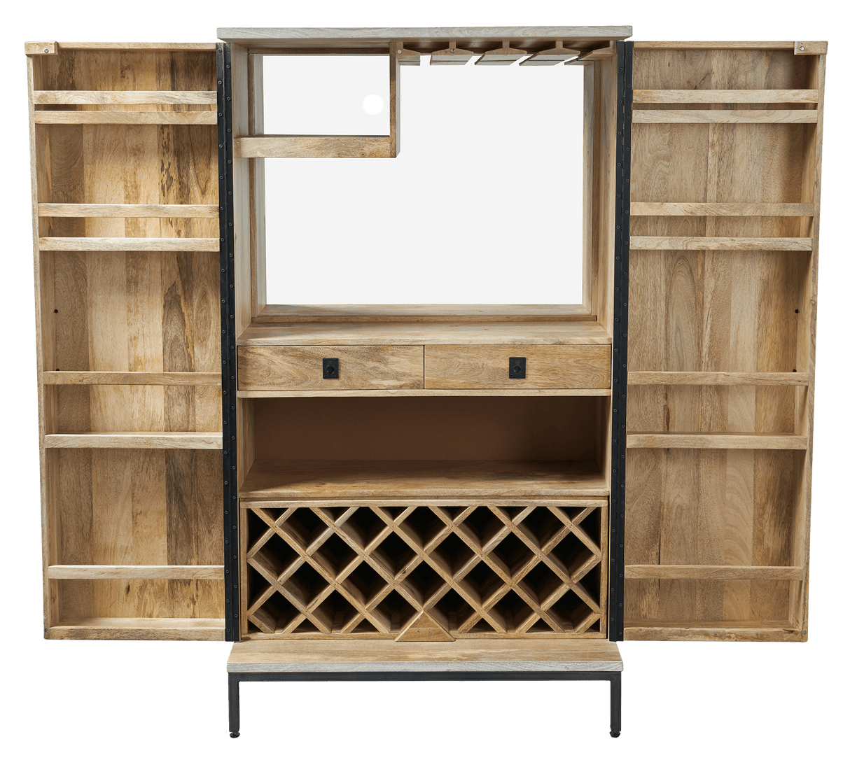 Shirley Wine & Bar Cabinet - front open - Howard Miller