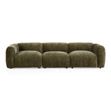 Siegal - Modern Olive Green Fabric Sofa - View Image 1