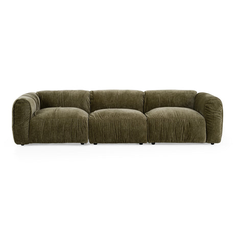 Siegal - Modern Olive Green Fabric Sofa - View Image 1