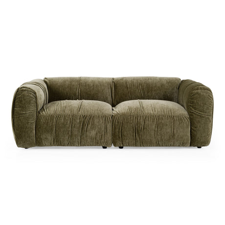 Siegal - Modern Olive Green Fabric Loveseat Sofa - View Image 1