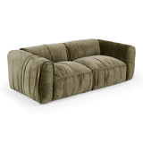 Siegal - Modern Olive Green Fabric Loveseat Sofa - View Image 1