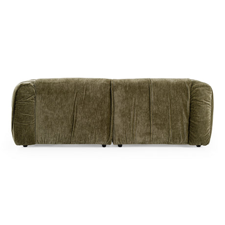 Siegal - Modern Olive Green Fabric Loveseat Sofa - View Image 1