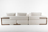 Divani Casa Simone - Modern Off-White Fabric Sectional Sofa - Home Elegance USA