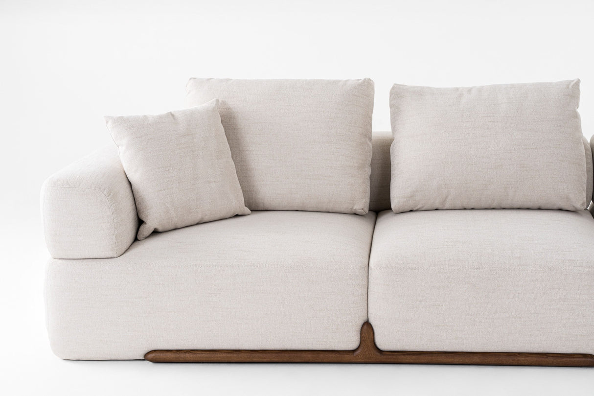 Divani Casa Simone - Modern Off-White Fabric Sectional Sofa - Home Elegance USA