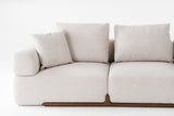 Divani Casa Simone - Modern Off-White Fabric Sectional Sofa - Home Elegance USA