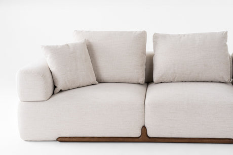 Divani Casa Simone - Modern Off-White Fabric Sectional Sofa - Home Elegance USA