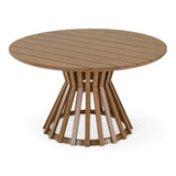 Sintra - Outdoor Grey + Eucalyptus Round Dining Table Set - View Image 1