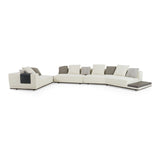 Siret - Modern Ivory Fabric Modular Sectional Sofa W/ Coffee Table - View Image 1