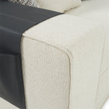 Siret - Modern Ivory Fabric Modular Sectional Sofa W/ Coffee Table - View Image 1
