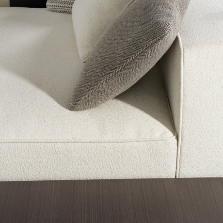 Siret - Modern Ivory Fabric Modular Sectional Sofa W/ Coffee Table - View Image 1
