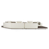Siret - Modern Ivory Fabric Modular Sectional Sofa W/ Coffee Table - View Image 1