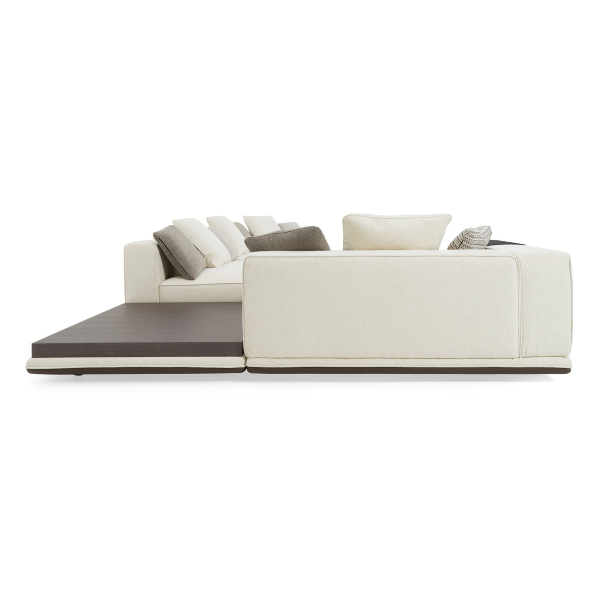 Siret - Modern Ivory Fabric Modular Sectional Sofa W/ Coffee Table - View Image 1