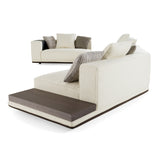 Siret - Modern Ivory Fabric Modular Sectional Sofa W/ Coffee Table - View Image 1