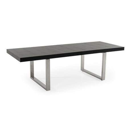Skyline + Cora - Modern Black Crocodile + Grey Fabric & Leatherette Dining Set - View Image 1