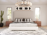 Sogno - Italian Modern Beige Fabric High Headboard Q Bed - View Image 1