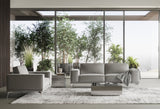 Soho - Contemporary Italian Light Grey Leather Sofa - View Image 1