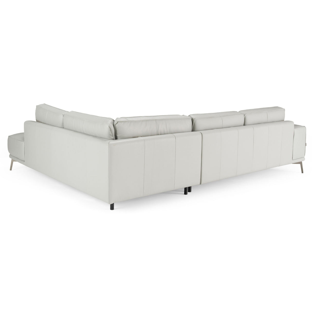 Soho Italian Right-Facing Light Grey Nirvana Leather Sectional Sofa – VIG Furniture