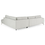Soho Italian Right-Facing Light Grey Nirvana Leather Sectional Sofa – VIG Furniture