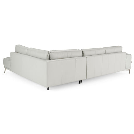 Soho Italian Right-Facing Light Grey Nirvana Leather Sectional Sofa – VIG Furniture - sold by Home Elegance USA