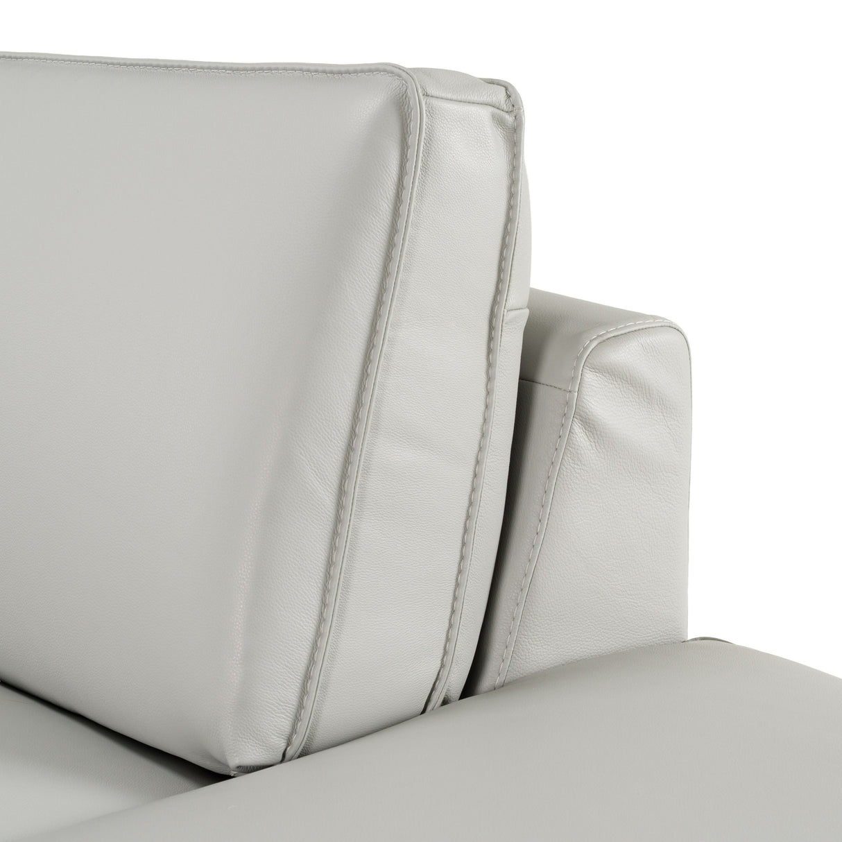 Soho Italian Right-Facing Light Grey Nirvana Leather Sectional Sofa – VIG Furniture