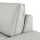 Soho Italian Right-Facing Light Grey Nirvana Leather Sectional Sofa – VIG Furniture