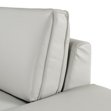 Soho Italian Right-Facing Light Grey Nirvana Leather Sectional Sofa – VIG Furniture - sold by Home Elegance USA
