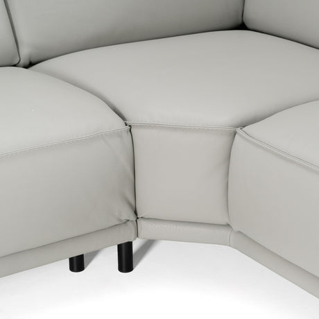 Soho Italian Right-Facing Light Grey Nirvana Leather Sectional Sofa – VIG Furniture - sold by Home Elegance USA