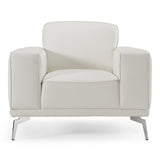 Soho - Contemporary Italian White Leather Armchair - View Image 1