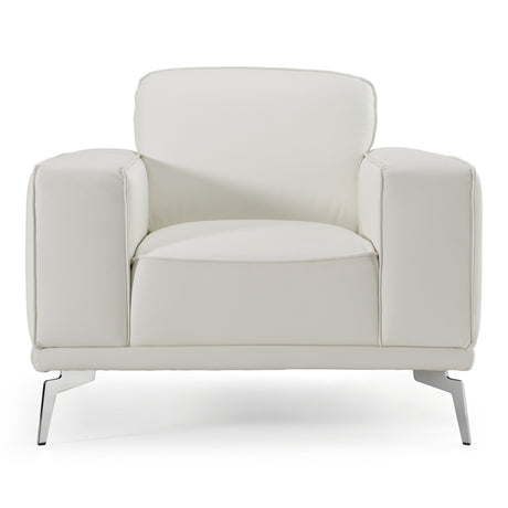 Soho - Contemporary Italian White Leather Armchair - View Image 1