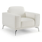 Soho - Contemporary Italian White Leather Armchair - View Image 1